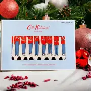 NEW Cath Kidston Christmas London Guards Pillowcases Standard Pair 200 TC Cotton