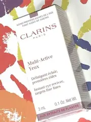 Clarins MULTI ACTIVE YEUX Instant Eye Reviver Targets Fine Lines NIB SAMPLE TUBE