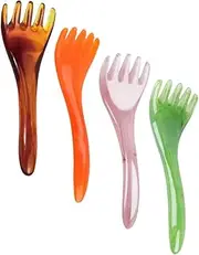 DINHEAROM 4Pcs Scalp Massage Comb Wide Head Massager for Relaxation and Portable Scraper Tool for Neck Back Arms and Head Care