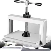 Manual Paper Press Machine A4/A3 Book Press, Bookbinding Notes Office Invoice Steel Flattening Machine, Heavy Duty Bookbinder Double Balance Rod Paper Press Machine (Color : A4)