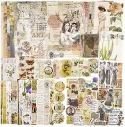 100 Pieces Vintage Ephemera Pack Junk Journal Kit Scrapbook Supplies