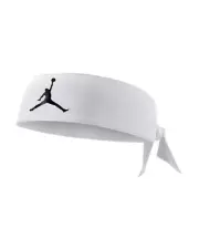 Jordan Jumpman Dri FIT Head Tie Flags Adjustable White Black Headband JJN00 101