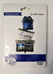 Happy Birthday 60* Mylar Balloon