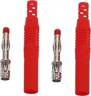 Generic High-Conductivity Banana Plugs 4mm Insulated Safety Connectors for Speaker Wire Right Angle Male Banana Jacks