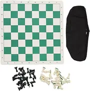 Chess Set, Portable Lightweight Folding Roll Up Chess Board with Zipper Storage Bag for Beginner Home Office and Travel