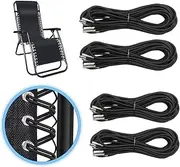 Universal Zero Gravity Chair Repair Cord Kit, 4 Pack Replacement Elastic Cords Repair Tool Kit for Repairing Zero Gravity Chair, Recliners