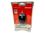 Microsoft Compact Optical Mouse 500 Wired USB Model 1016 Vista Mac PC New Sealed
