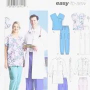 QuickStitch Scrubs: Easy Sew Patterns for Men & Women, Sizes S-L
