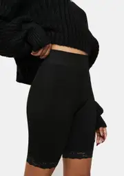 Noir Answer My Call Biker Shorts