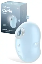 Satisfyer Cutie Ghost 3.6" Vibrating Air Pulse Clitoral Stimulator