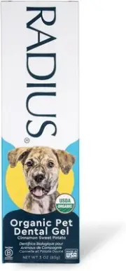 RADIUS USDA Organic Canine Pet Toothpaste 1 Unit, 3 oz, Non Toxic Toothpaste for