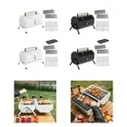 Portable BBQ Grill Barbecue Grill Cooker Multipurpose Two Side Accessories