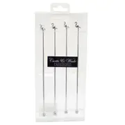 Curtis & Wade Tropical Drink Stirrer Flamingo Shaped Pack Of 4