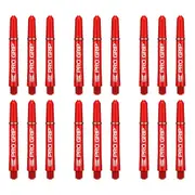 18pc Target Pro Grip Nylon Shaft Dart Flight Throw Game Accessory Medium Red