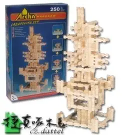 入門【益智創意積木250片】蓋房子☆捷克啄木鳥☆木製玩具積木☆3Dpuzzle立體拼圖☆櫸木益智積木☆歐洲捷克原裝進口