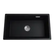 735x420x200mm Black Granite Stone Kitchen Sink Single Big Bowl Under/Topmount Basin