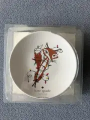 Kate Spade New York 4-PC Set Festive Foxes Melamine Tidbit Plates 6” Diameter