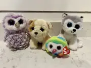 Ty Beanie Boos/Babies/Puffies Lot Of 4 NWT