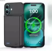For iPhone 16 Plus Power Case Power Bank Charging Cover Battery Charger Case