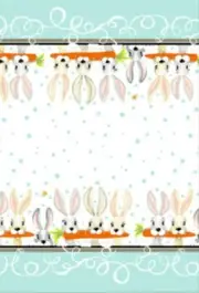 SUSYBEE HAROLD THE HARE DOUBLE BORDER FABRIC * NEW * FREE POST * GORGEOUS