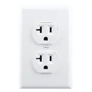 PC Double-connection Power Socket Switch with USB, US Plug, Square White UL 20A Double Plug