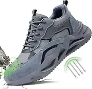 [Gsutenmre] Steel Toe Shoes for Men Women Lightweight Work Shoes Breathable Steel Toe Sneakers Indestructible Safety Shoes Construction Steel Toe Tennis Shoes Smash Puncture Proof Steel Toe Work Shoes