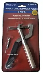 WATCH BAND PLIER PIN REMOVER STRAP LINK REPAIR TOOL WITH PINS 0.8MM AND 1.0MM
