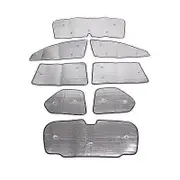 For Land Cruiser Prado Car Window Windshield Sunshade Front UV Protect Reflector Sun Visor Accessories ,8PCS Silver