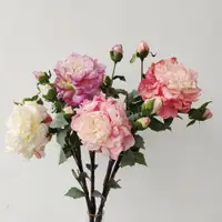 在飛比找ETMall東森購物網優惠-法式宮廷油畫仿真干花牡丹花大朵假花典雅客廳餐桌花裝飾花插花