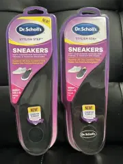 2PK Dr.Scholl’s Stylish Step for Sneakers Womens Size 6-10 (2) Pairs(W6)