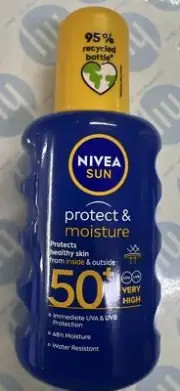 NIVEA SUN Protect & Moisture Sun Spray SPF 50+ (200ml) Suncream *new*
