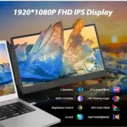 Domyfan 14-inch Portable Laptop Triple Screen Extender FHD 1080p IPS Monitor