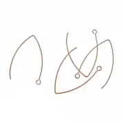 Rose Gold Tone Stainless Steel Earring Wires - Threader 41mm - 10 Pieces - FD950