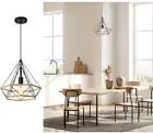 Yifi Deco 14" Vintage Farmhouse Pendant Light Industrial Black Ceiling Light