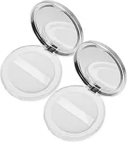 LALAFINA Diy Compact Powder Box Mirror Sponge Small Makeup Container for Women Leakproof Reusable