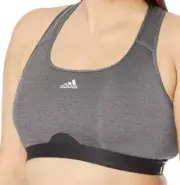 adidas Women's Powerreact Training Medium Support Bra GRAY Size LDD