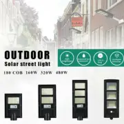Solar Street LED Light Radar Sensor Remote Outdoor Garden Yard Flood Wall Lamp