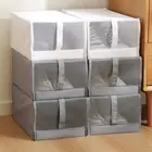 3Pcs Large Shoe Storage Box Breathable Combination Shoe Cabinet for Home