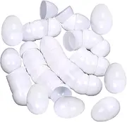 BlueMart 30pcs 2-3/8" White Blank Detachable Plastic Eggs DIY Painting Kits Easter Basket Stuffers DIY Easter Eggs