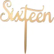Sixteen Cake Topper, Sweet Sixteen, 16th Birthday, 16th Anniversary Party