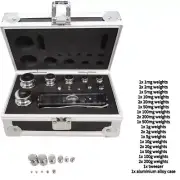 1mg-200g F Stainless Steel Calibration Weight Kit 15PCS Teaching Weight W/Tweeze