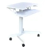 Height Adjustable Mobile Standing Desk with Keyboard Tray
