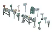 NEW Woodland HO Train Scenery Assorted Mailboxes D206