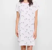 Ladies size M /12 Bounce cat pink grey short sleeve summer nightie Target NEW 97