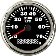 85mm Marine Tachometer Gauge Tach Hour Meter Fit Car Truck Boat Digital 7000RPM Motorcycle Trip Meter
