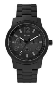 GUESS W0185G1 Men's Watch Fox - Plastic Band Matte Black - Very Light