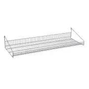Metro GS1448K4 SmartWall Grid Shelf with Retaining Ledge, Metroseal Gray Epoxy,