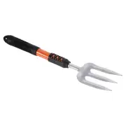 15.7" 3 Tines Hand Gardening Fork, High Carbon Steel Pitch Fork Silver