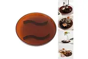 Acrylic Tray Round Brown Transparent Home Decoration Office Living Room Bedroom Instagram