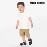 在飛比找momo購物網優惠-【MUJI 無印良品】幼兒棉混聚酯纖維容易穿脫圓領短袖T恤(